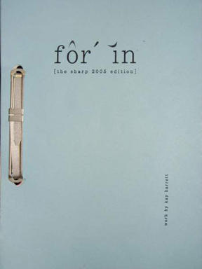 Chapbook |  for^in (self-publication) by Kay Ulanday Barrett